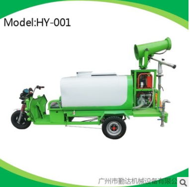 佛山市新能源電動灑水車三輪霧炮車園林綠化環(huán)衛(wèi)工地噴霧除塵車