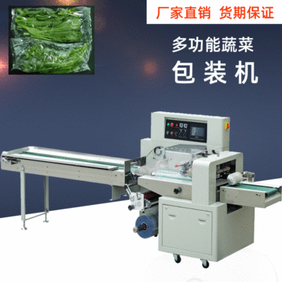 蔬菜包裝機 蔬菜全自動打包機 伺服枕式往復包裝機械設(shè)備