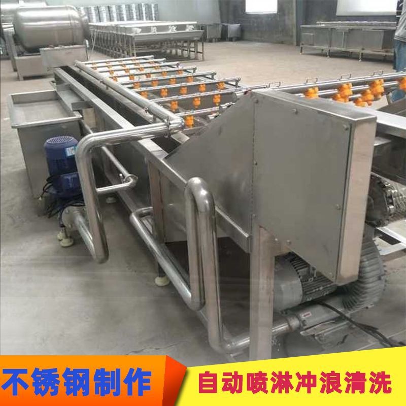 全自動蔬菜清洗機 不銹鋼黃瓜榨菜加工生產(chǎn)線設(shè)備 辣椒氣泡清洗機