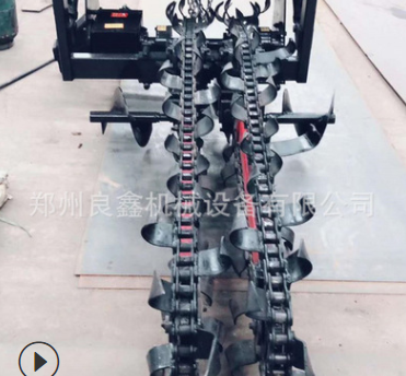 新型鏈條開溝機 農村水網建設開溝機 拖拉機帶動鏈條開溝機