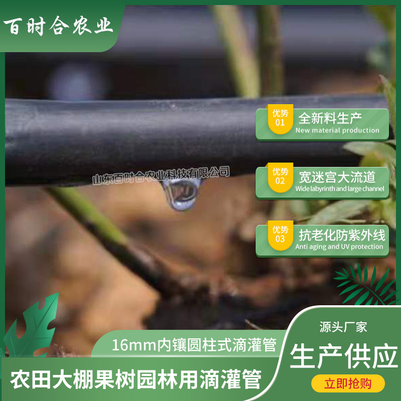內鑲圓柱式滴灌管價格山東百時合農業科技有限公司
