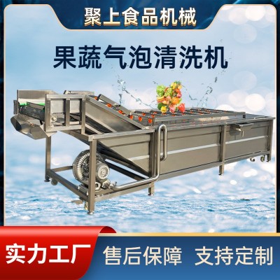 商用中藥材全自動噴淋洗菜機(jī) 韭菜去泥沙凈菜設(shè)備 白菜氣泡清洗機(jī)