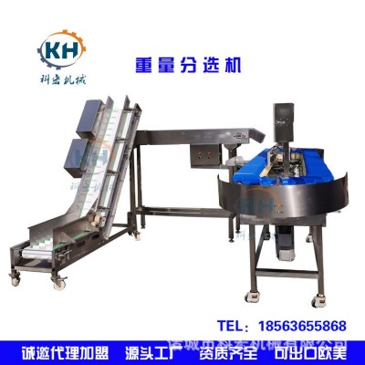 鮑魚(yú)重量分選機(jī) 多級(jí)自動(dòng)上料分級(jí)機(jī) 水產(chǎn)料盒式重量分選機(jī)