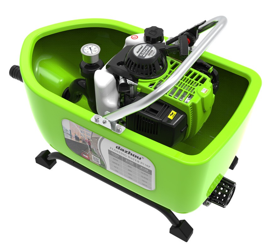 漂浮水泵船式水泵噴灌機 果園菜地農用自吸式四沖汽油抽水機 汽油