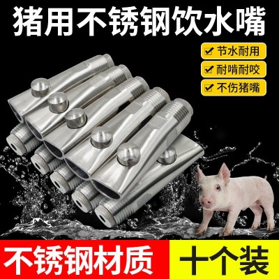 豬場設(shè)備豬用飲水器不銹鋼豬飲水嘴豬喝水的咬嘴豬嘴自動喂水器
