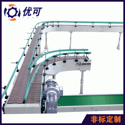 廠家非標定制牛奶軟包裝產品輸送線 輸送設備頂板鏈式輸送機