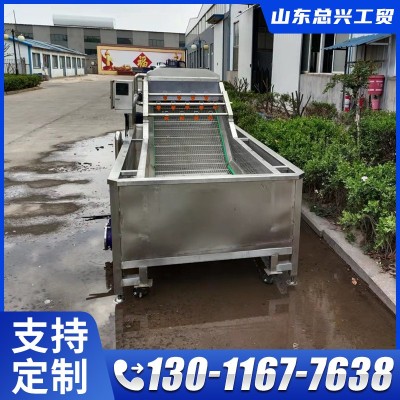 氣泡式果蔬清洗機(jī) 生菜不銹鋼噴淋式清洗機(jī) 凈菜加工清洗設(shè)備廠家