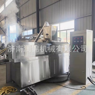 全自動膨化食品連續油炸線 鍋巴油炸食品生產線設備膨化流水線