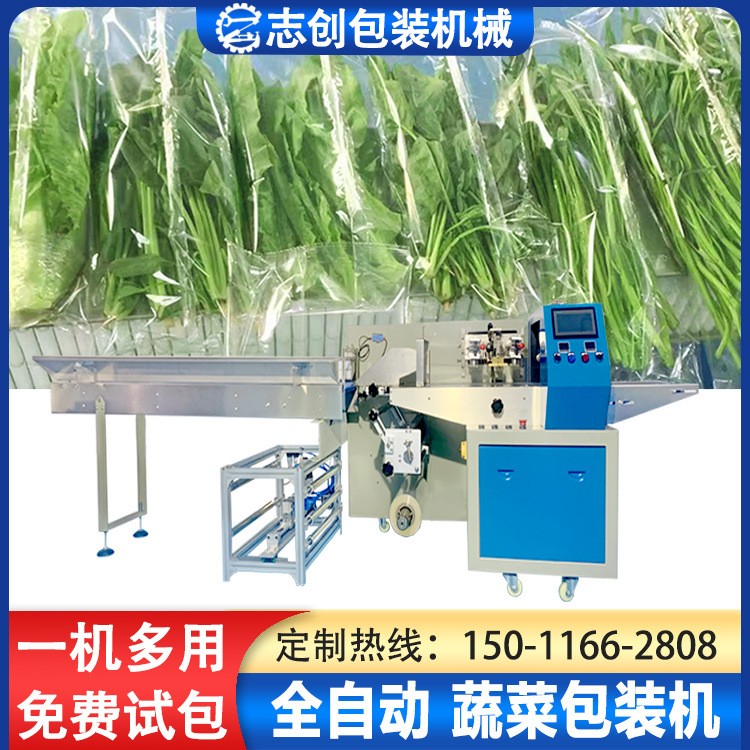 全自動枕式蔬菜包裝機 生鮮青菜瓜果裝袋打包機 超市葉菜包裝設備