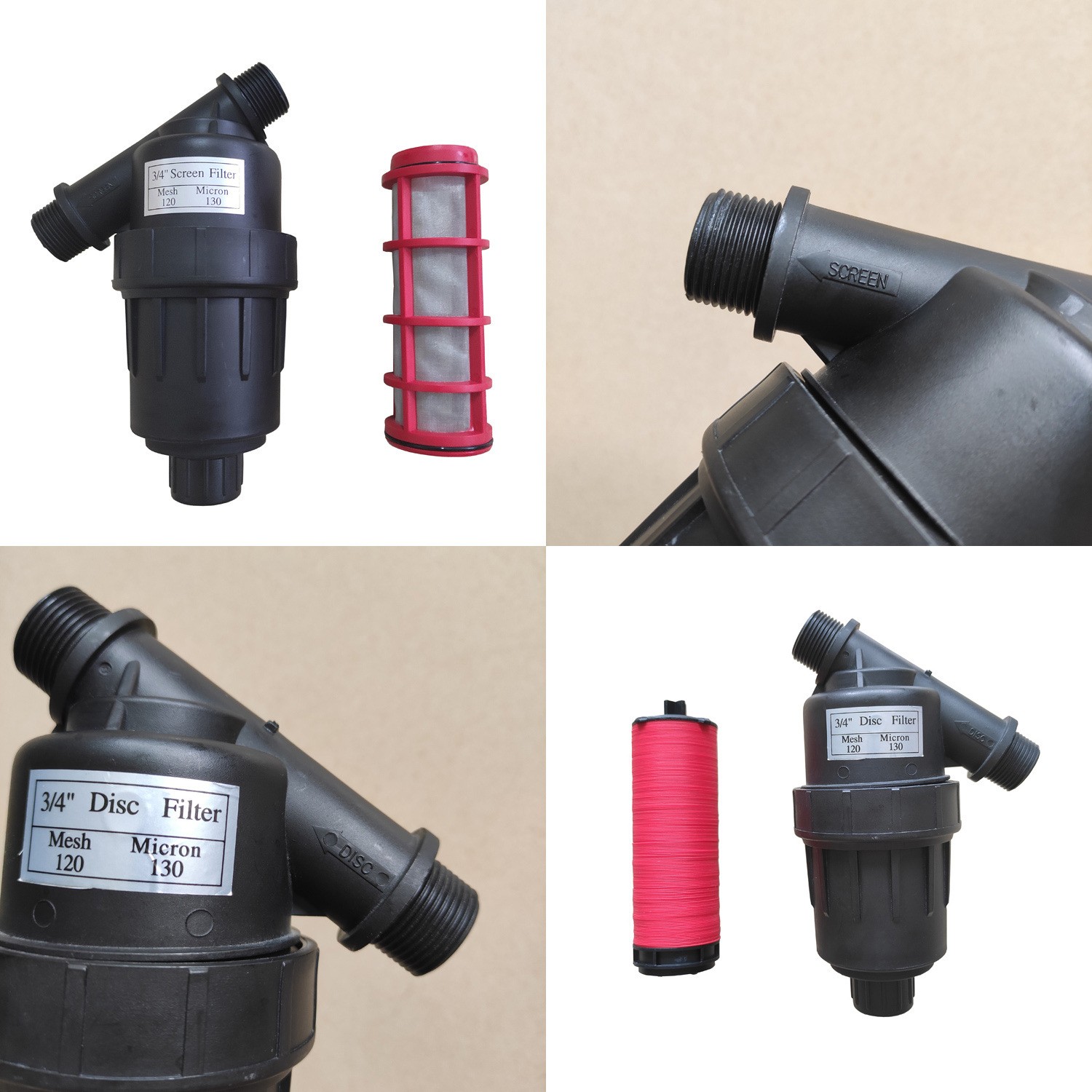 6分1寸小型農(nóng)用網(wǎng)式疊片過濾器園林灌溉滴灌微噴灌塑料過濾系統(tǒng)