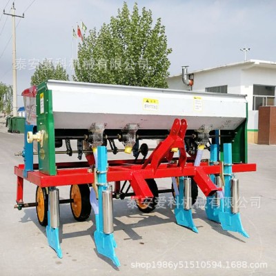 新款四輪車大豆點播機玉米綠豆2-8行拖拉機帶種植機 施肥播種機