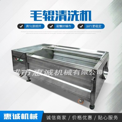 現貨全自動中藥材毛棍去泥清洗機 全自動天麻紅參毛輥清洗機廠家