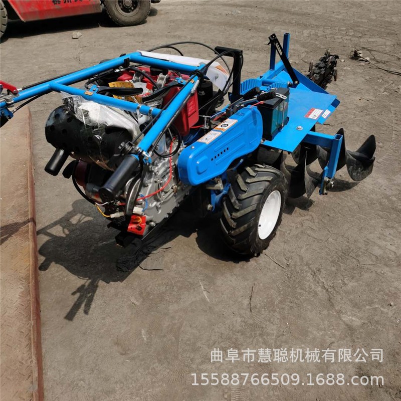 甘蔗地鏈條挖溝機 土質路面開溝機 自走式鏈條開溝機價格批發