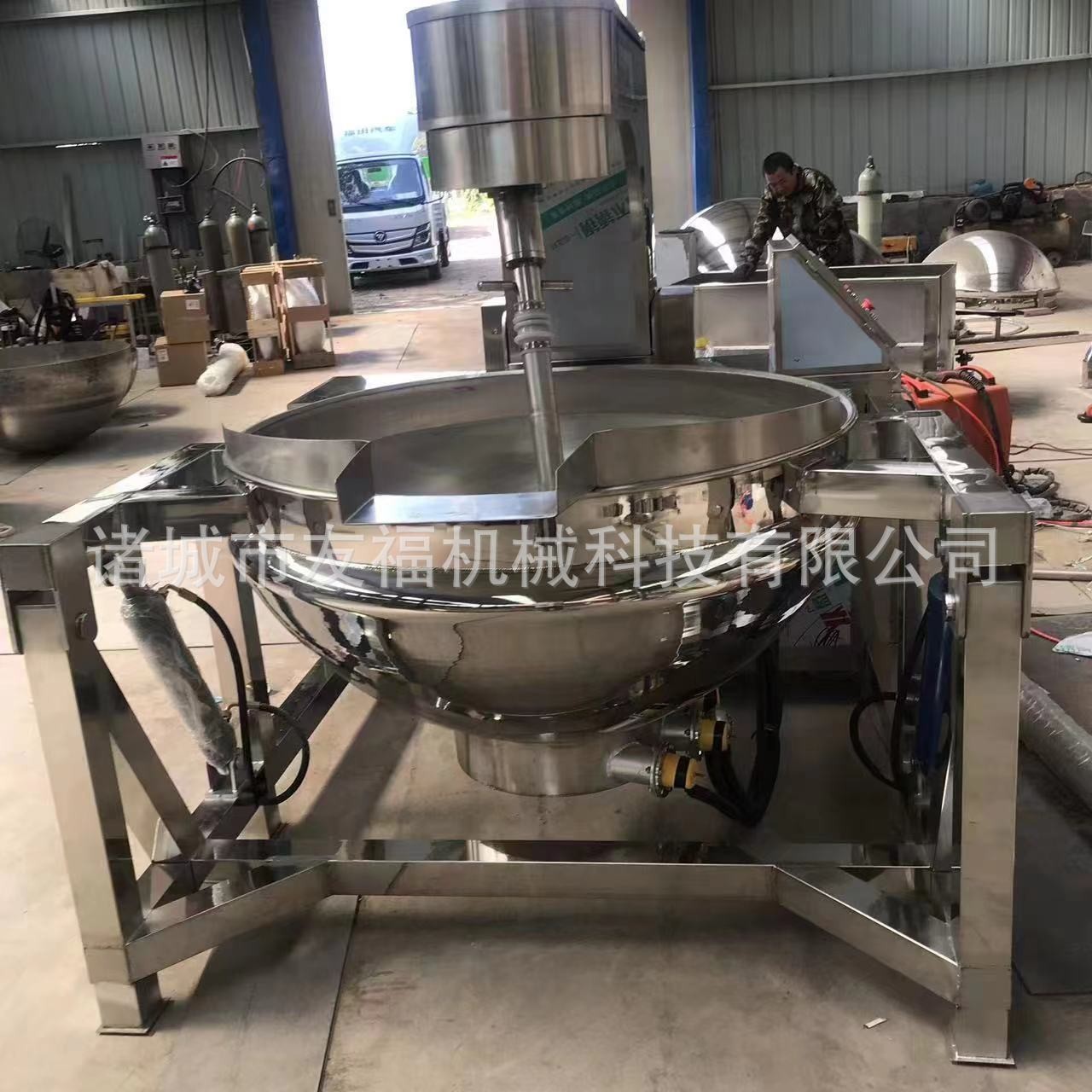 多功能食堂用炒菜設(shè)備 酸菜魚料大型炒料機(jī) 炒肉炒雞蛋行星炒鍋