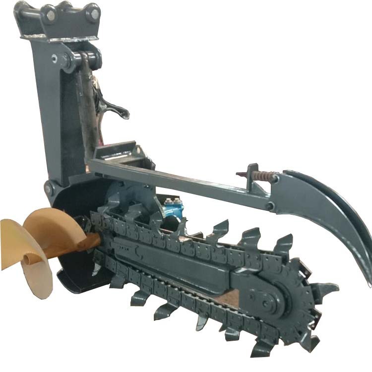 60挖掘機(jī)安裝鏈條式開(kāi)溝機(jī) 自來(lái)水管工程線纜開(kāi)坑機(jī)