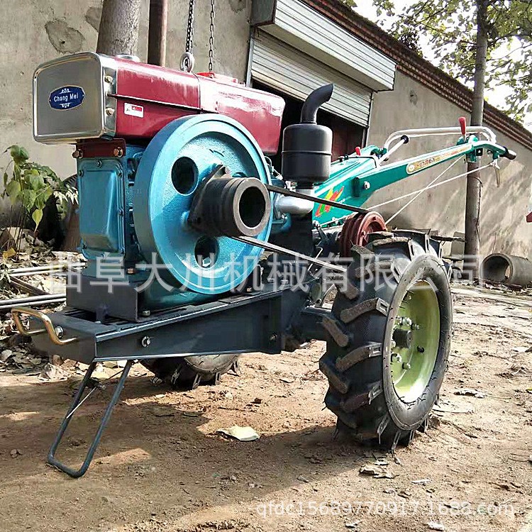 15馬力柴油手扶旋耕機手扶起壟開溝機南方水田用手扶打田機