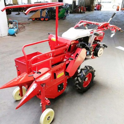 單壟收棒子機 秸稈粉碎 山區用小型手扶式單行收玉米機掰玉米機