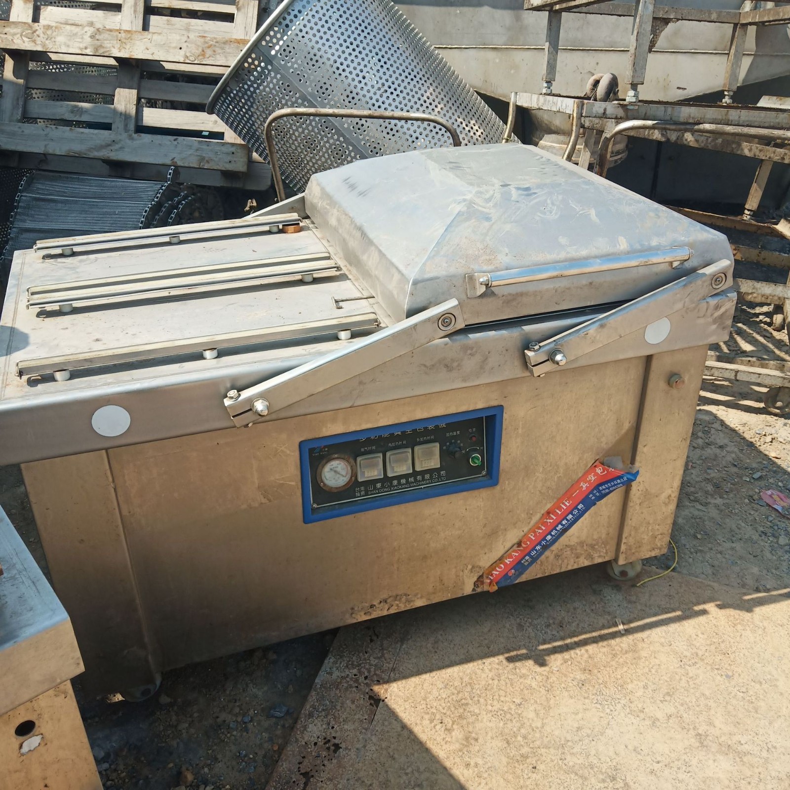 出售二手小康雙室真空包裝機(jī)四封條雙封條榨菜肉食品多功能包裝機(jī)