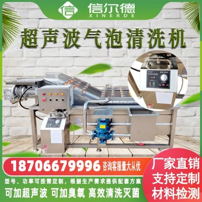 高壓噴淋小龍蝦清洗機 果蔬氣泡清洗機 山野菜韭菜鼓泡式清洗設備