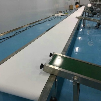 食品水平皮帶輸送機 工業(yè)升降皮帶輸送機 皮帶爬坡分揀輸送機