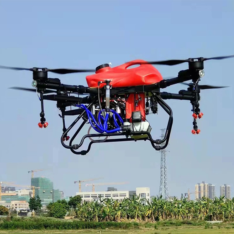 智能噴藥撒肥多旋翼遙控器操作自動(dòng)作業(yè)燃油農(nóng)業(yè)植保無(wú)人機(jī)