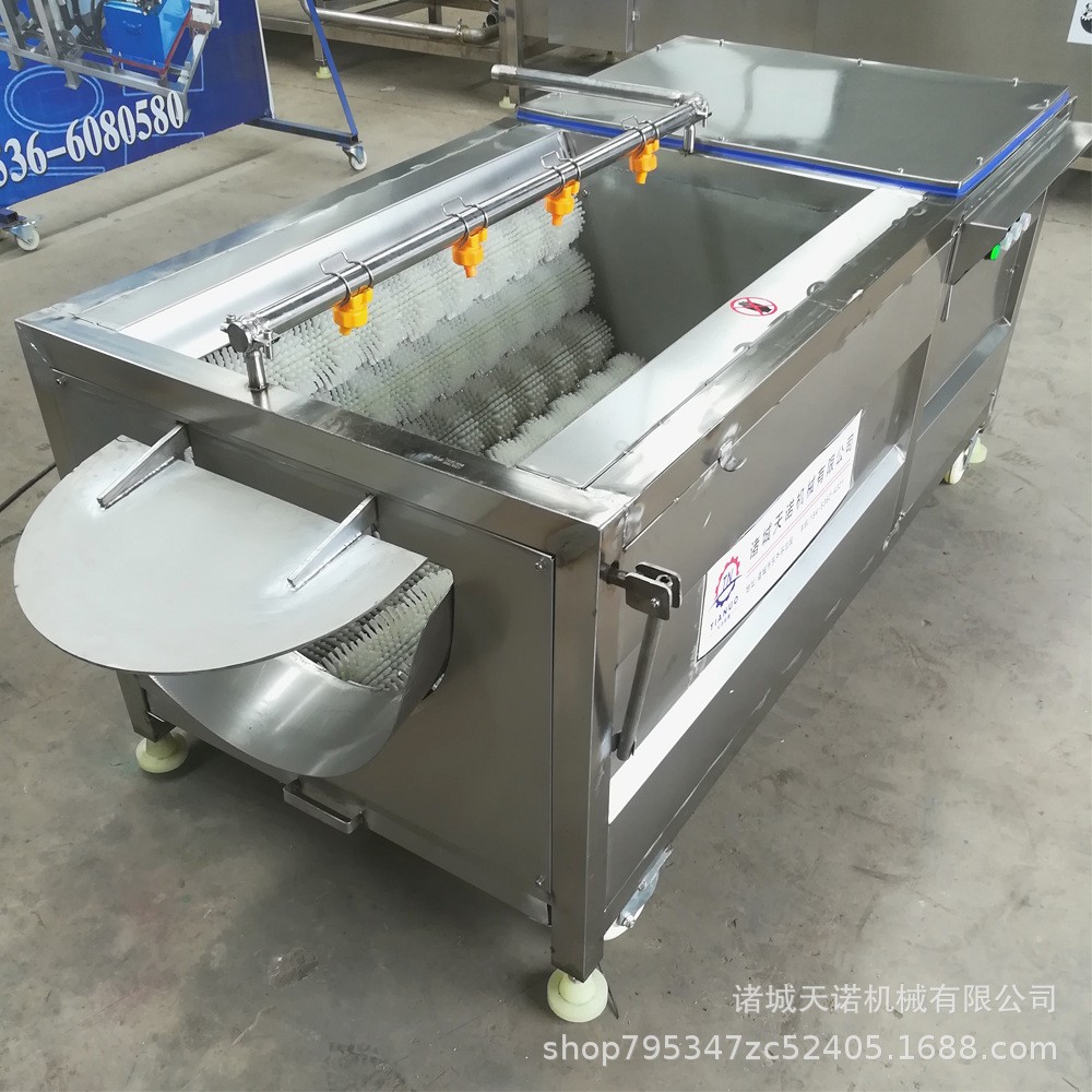 毛輥噴淋清洗機 野生帶魚清洗去鱗機 多功能果蔬菜毛輥去皮清洗機