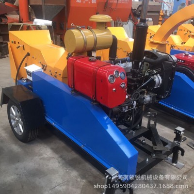 移動(dòng)式樹(shù)枝樹(shù)干竹子粉碎機(jī)柴油式移動(dòng)園林綠化干濕樹(shù)枝枝條粉碎機(jī)