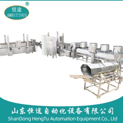 全自動成套薯片油炸生產線 休閑食品連續式大型薯條油炸加工設備