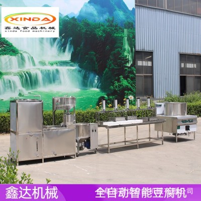 三盒壓制豆腐機成型 175型號全不銹鋼豆腐機制造 鹵水石膏酸漿