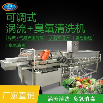 渦流震蕩清洗機(jī) 全自動(dòng)蔬菜清洗機(jī) 流水線洗菜機(jī) 臭氧氣泡洗菜機(jī)