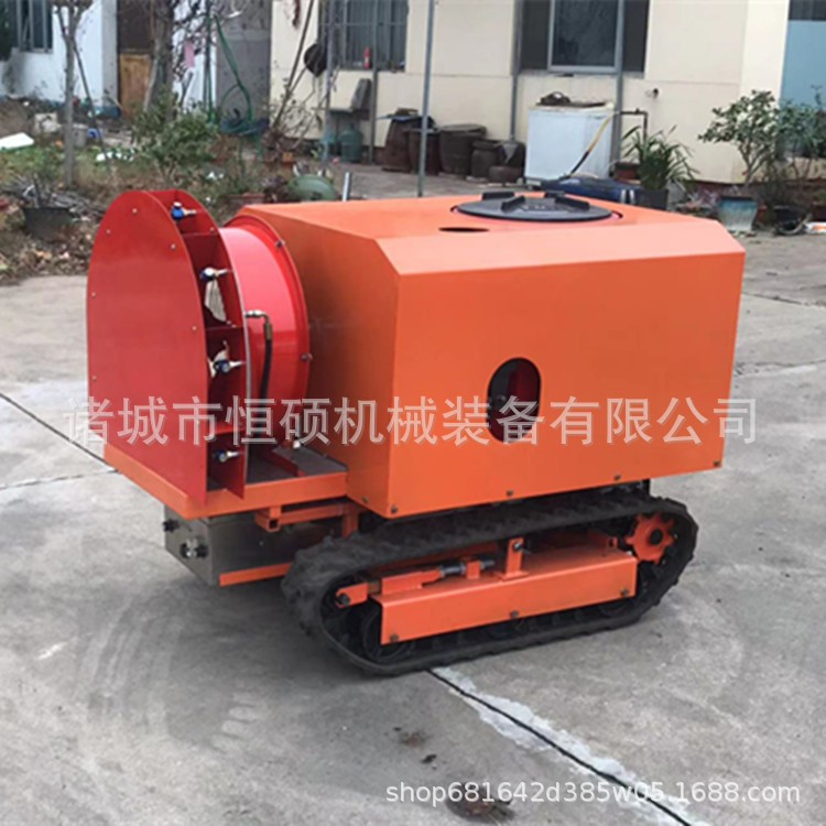 履帶底盤農(nóng)用打藥機 煙葉樹葉打藥機無線遙控橡膠履帶底盤打藥機