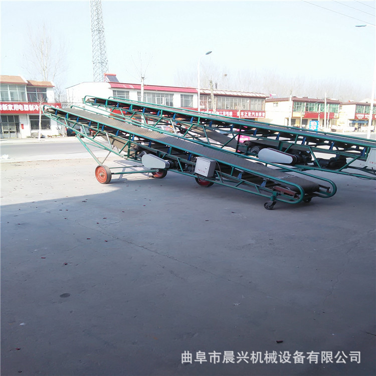 移動方管伸縮輸送機(jī)糧食升降輸送皮帶機(jī)爬坡防滑伸縮運(yùn)送機(jī)械廠家