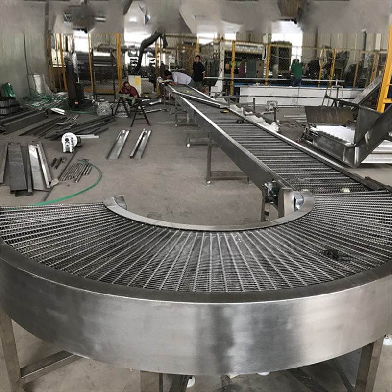 定制 180度帶式轉彎機90°網帶轉彎輸送流水線食品藥品網帶輸送機