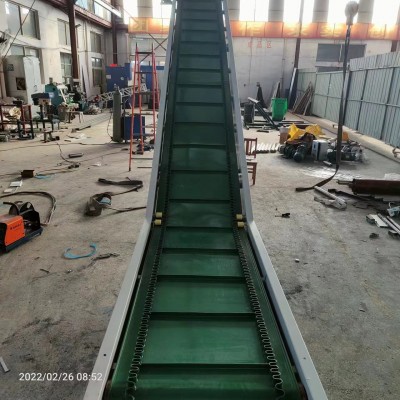 爬坡上料輸送帶 裝車卸貨傳送帶裙邊擋板皮帶輸送機皮帶提升機