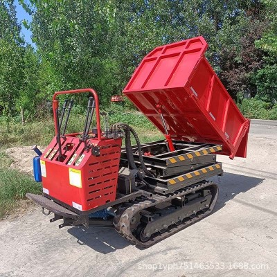 拖拉搬運(yùn)水果糧食小型履帶運(yùn)輸車自動升降自走式履帶搬運(yùn)車爬山虎