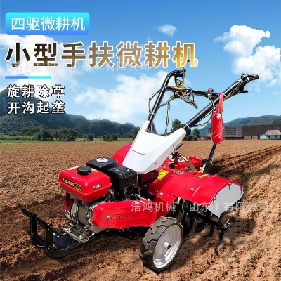 汽油款微耕機打田機翻土機各種農具小型柴油旋耕機 手扶式微耕機