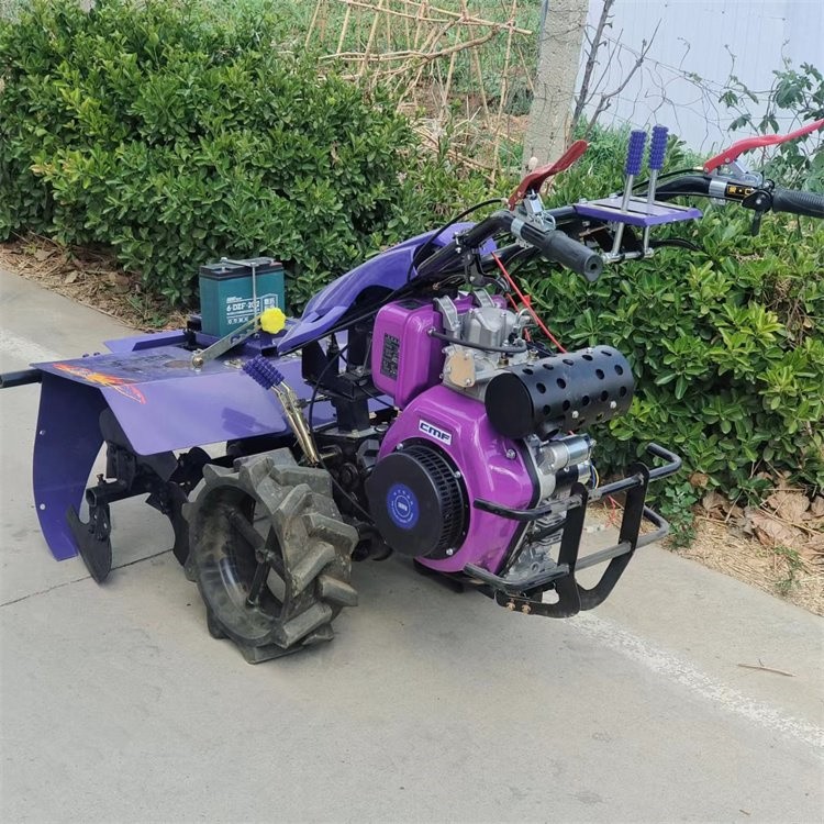 果園農(nóng)田手推微耕機(jī) 四驅(qū)12馬力后旋耕機(jī) 水冷八馬力開(kāi)溝犁地機(jī)