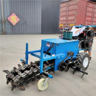 慧晨果園開溝機 地埋線開槽機 液壓手扶鏈式挖溝機深淺可調