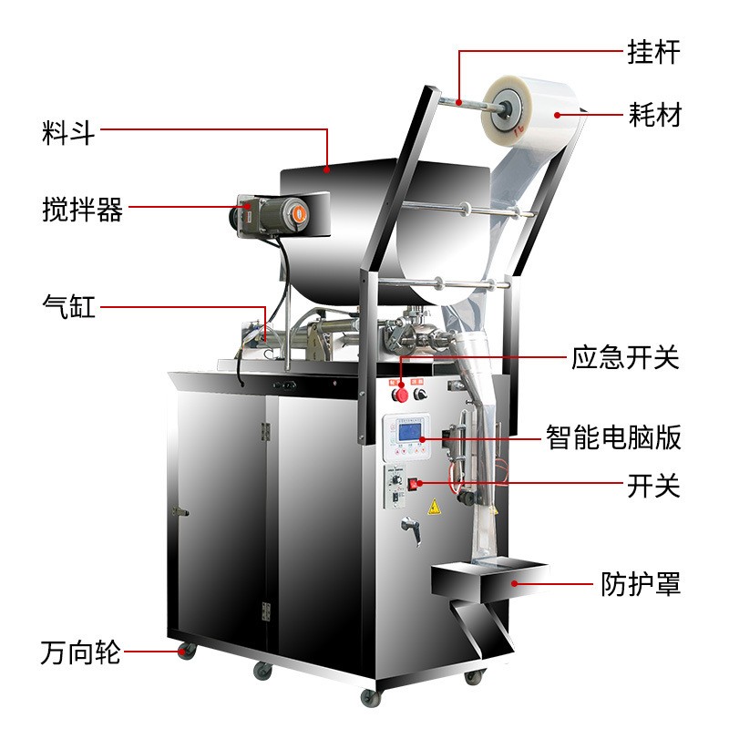 膏體灌裝機(jī)小型全自動(dòng)辣椒油蜂蜜醬料定量包裝機(jī)化妝品數(shù)控分裝機(jī)