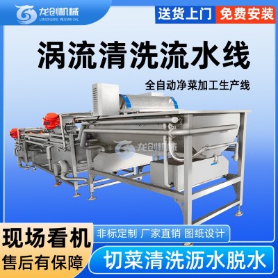 全自動渦流清洗機 凈菜加工不傷品相 切菜旋流清洗瀝水甩干設備