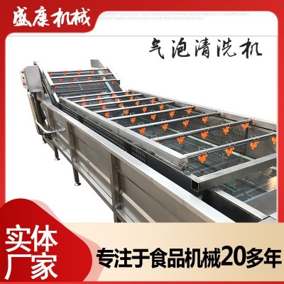 全自動氣泡果蔬玉米去須清洗機 圣女果氣泡清洗機毛輥清洗機