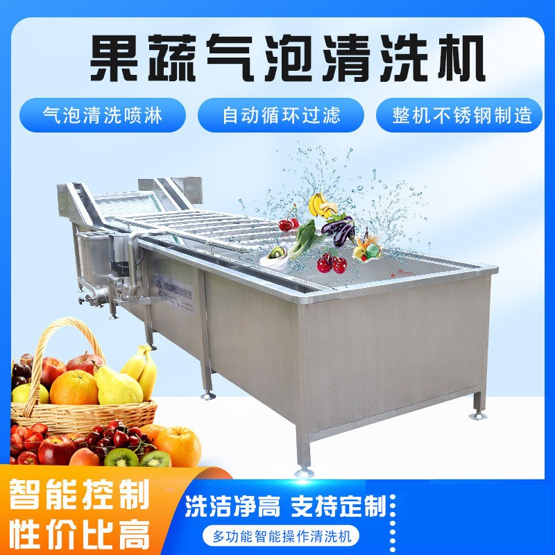 推薦藍莓圣女果多功能氣泡清洗機葉類蔬菜氣泡翻滾清洗設備