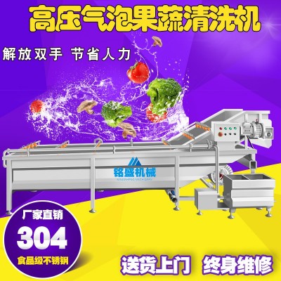 全自動蔬菜清洗機 不銹鋼榨菜加工生產線設備 剁椒氣泡清洗機