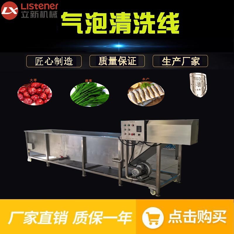 全自動(dòng)氣泡清洗機(jī) 多功能水果蔬菜清洗配套輸送線氣泡清洗解凍機(jī)