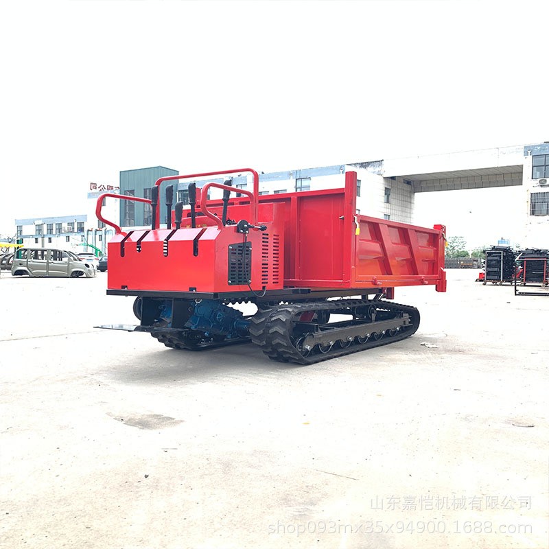 加厚履帶運(yùn)輸車(chē)手扶款小型爬山虎液壓升降輕松自卸可多地形使用