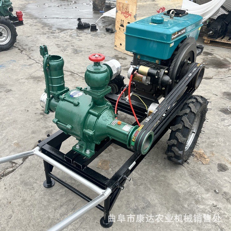 高壓噴灌泵 柴油拖車款抽水泵 農田澆灌噴灌高揚程水泵 三片葉輪