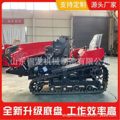 多功能履帶旋耕機水旱兩用乘坐式微耕機農用柴油拖拉機耕地機果園