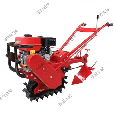 小紅牛開溝除草耘耕播種施肥機大棚山地丘陵果園多功能鏈軌微耕機