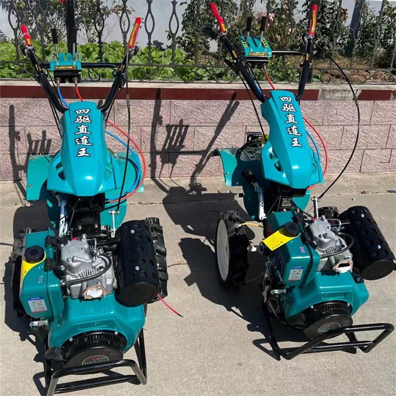 工廠優(yōu)惠四驅旋耕機 農用手扶小型微耕機 多功能大蔥開溝培土機
