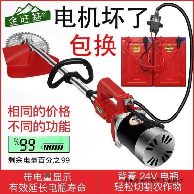 金旺基電動(dòng)割草機(jī)背負(fù)式背電瓶插電動(dòng)車有刷割草機(jī)下地家用除草機(jī)